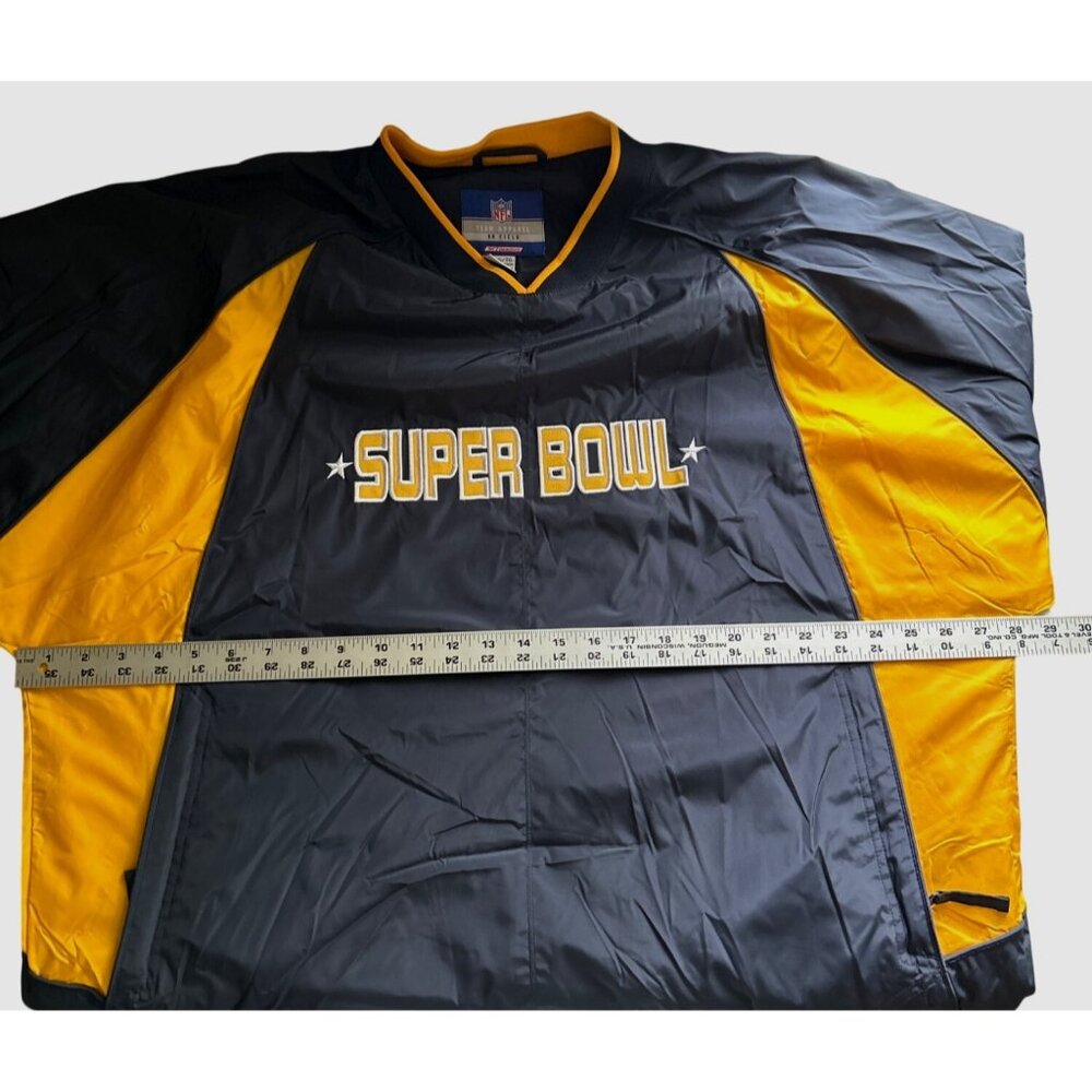 Vintage Reebok NFL Super Bowl XXXVIII Pullover Jacket XL Team Apparel On Field - Picture 6 of 7